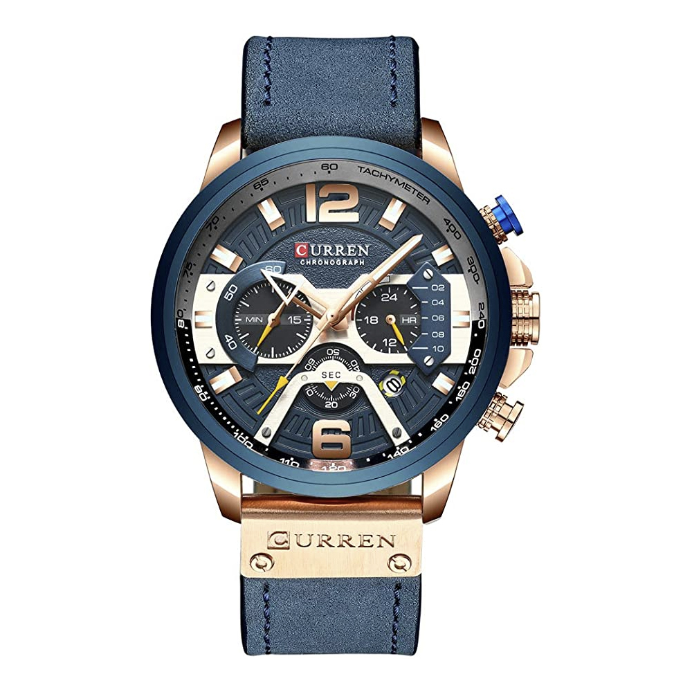 Reloj Curren 8329 Cronógrafo Hombre Correa Cuero