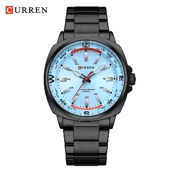 Reloj Curren 8455 Cronografo Hombre Correa Acero Cierre Mariposa