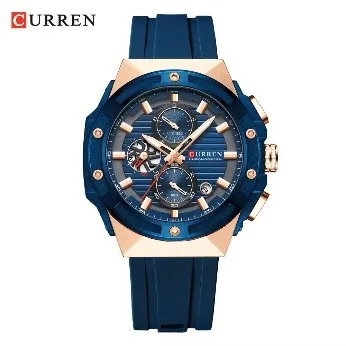 Reloj Curren 8462 Cronografo Hombre Correa Acero Cierre Mariposa