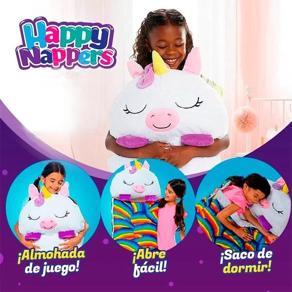 Happy Nappers – Almohada, Peluche y Bolsa de Dormir