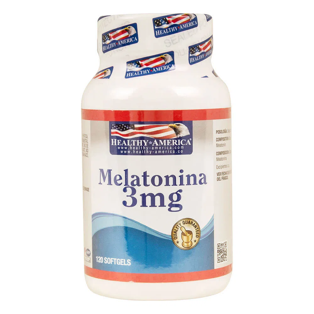 Melatonina 3mg Frasco 120 Softgels - Healthy America