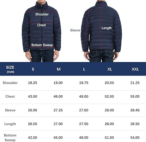 Chaqueta acolchada ligera para hombre Chaqueta acolchada cálida y plegable Chaqueta acolchada resistente al viento