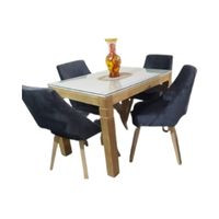 Comedor 4 puestos media luna con mesón chapillado