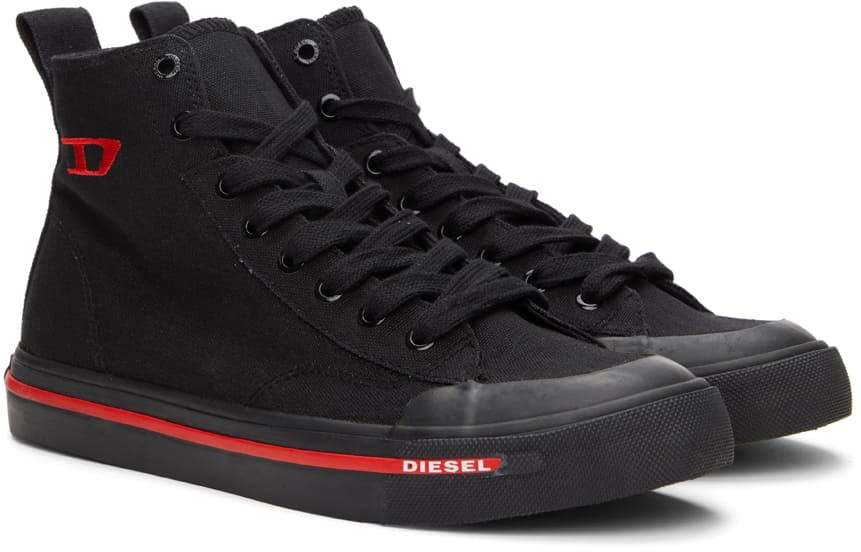 diesel black athos sneakers